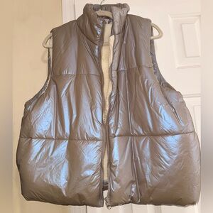 Women's Metallic Puffer Vest